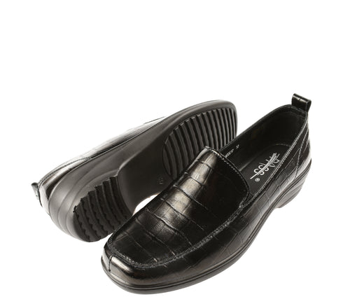 Pantofi casual, dama, PASS COLLECTION, X400017 negru, piele lacuita